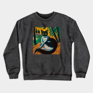 Cat in the Style of Paul Gauguin Crewneck Sweatshirt